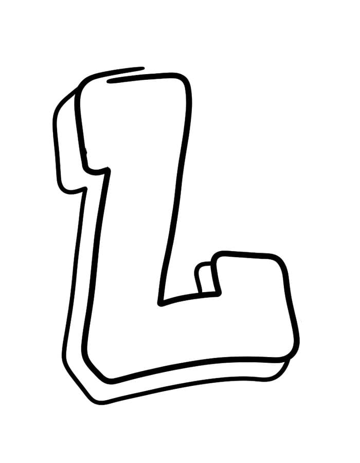 Tekenen Letter L afdrukbaar basis