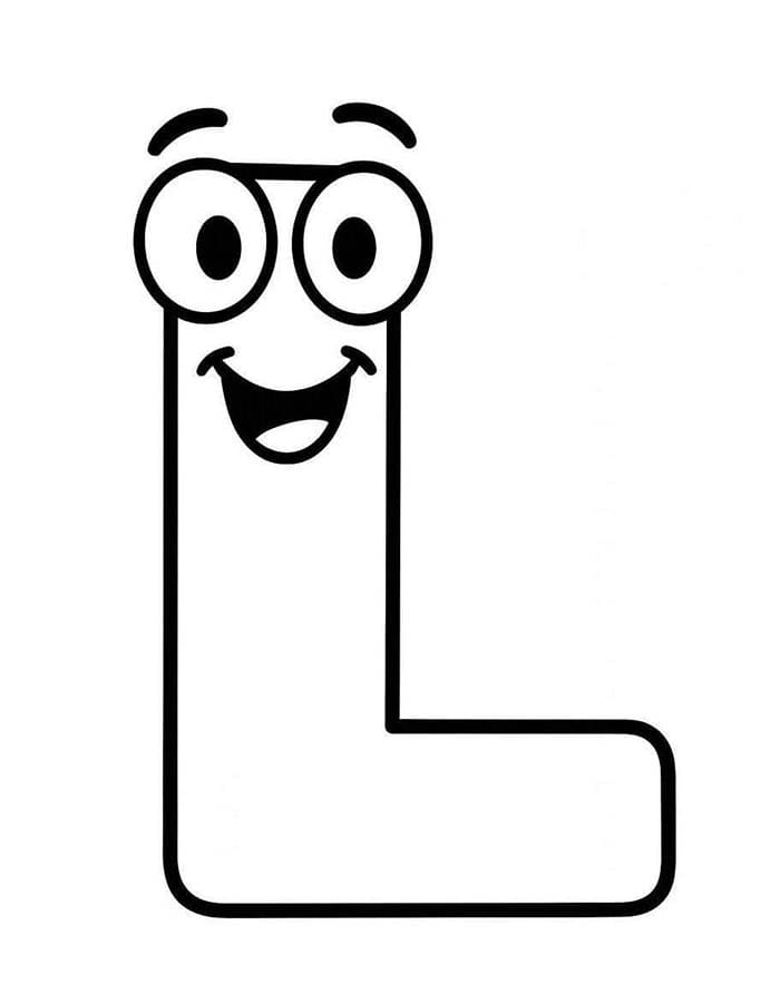 Tekenen Letter L afdrukbaar simpel