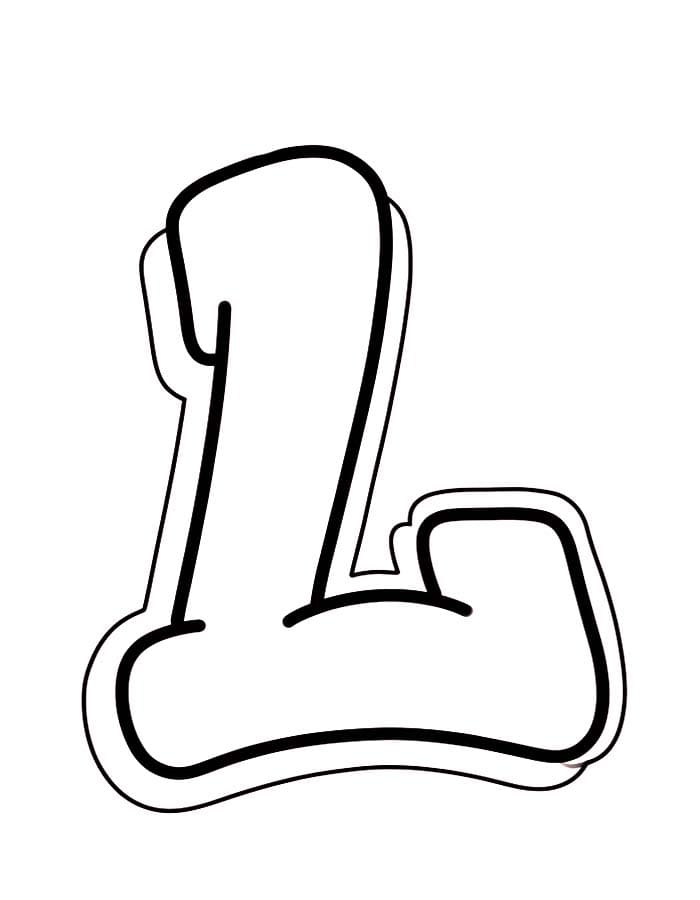 Tekenen Letter L gratis afdrukbaar basis