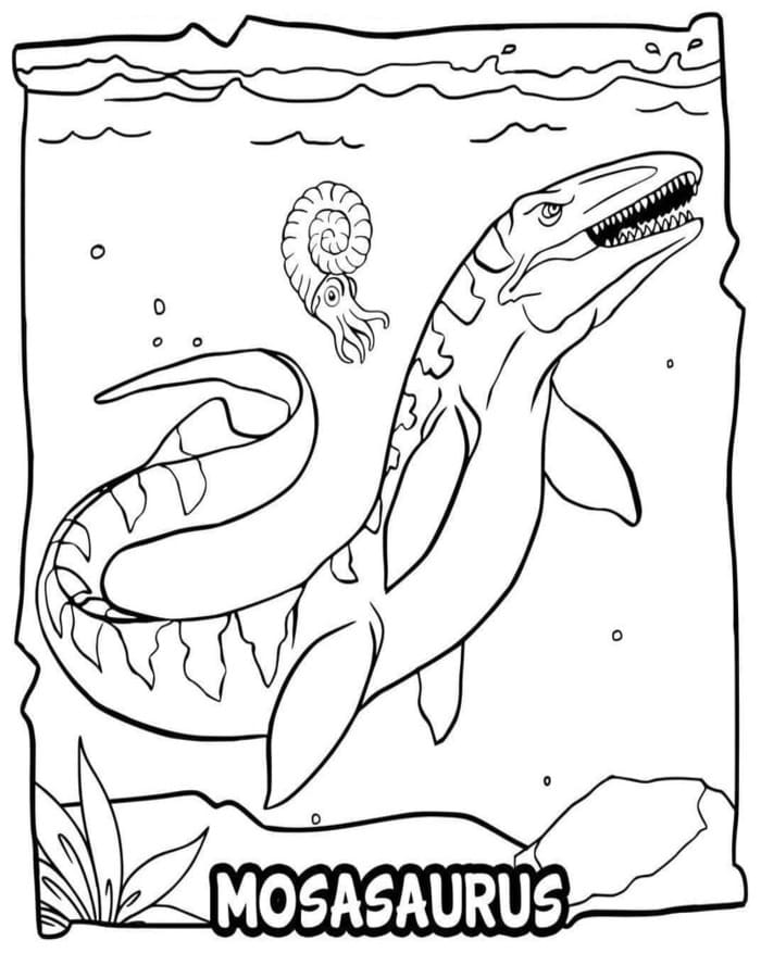 Tekenen Mosasaurus eenvoudig