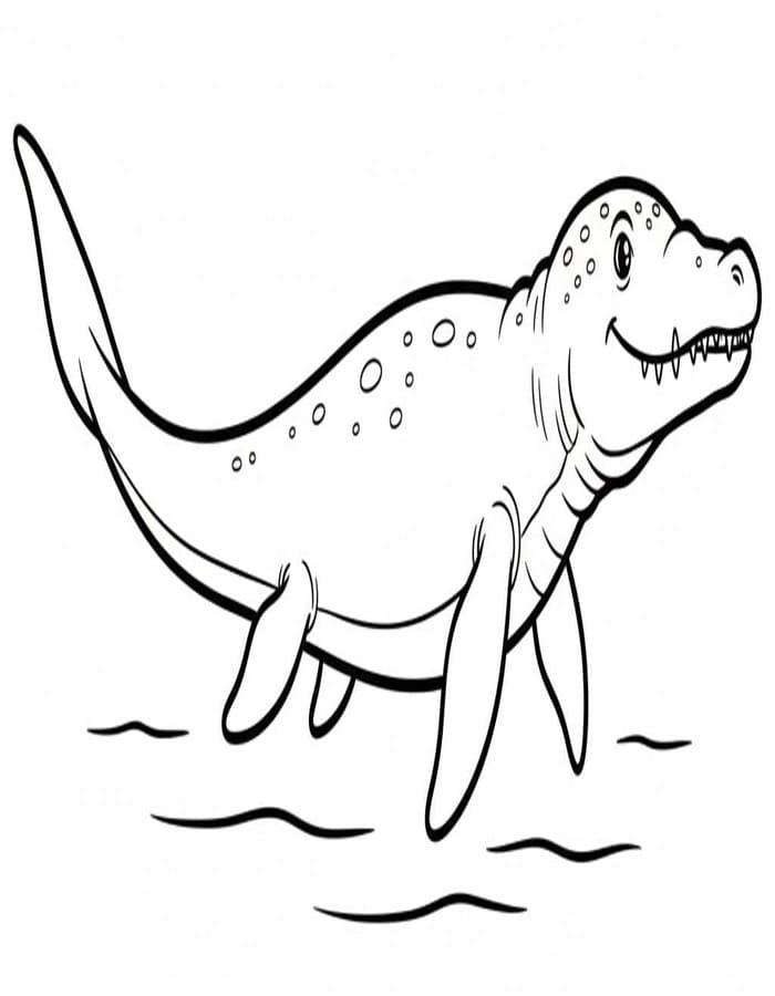 Tekenen Mosasaurus gratis basis