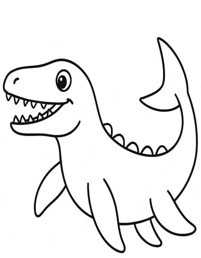 Tekenen Mosasaurus gratis