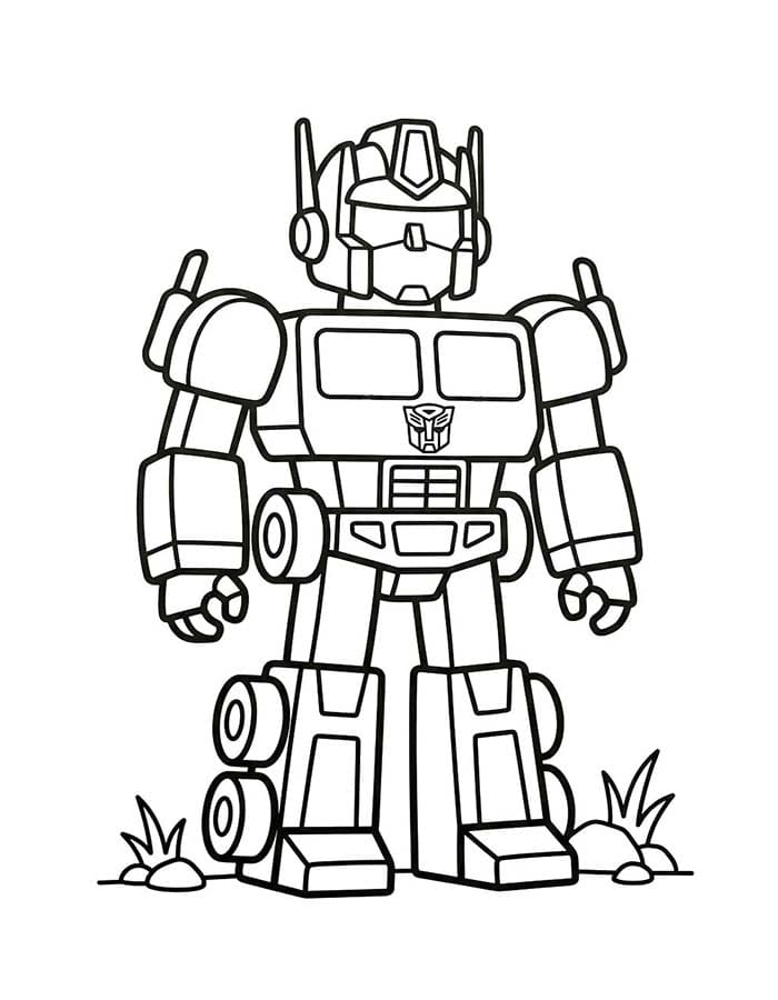 Tekenen Optimus Prime afdrukbaar basis