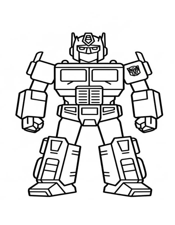 Tekenen Optimus Prime afdrukbaar eenvoudig