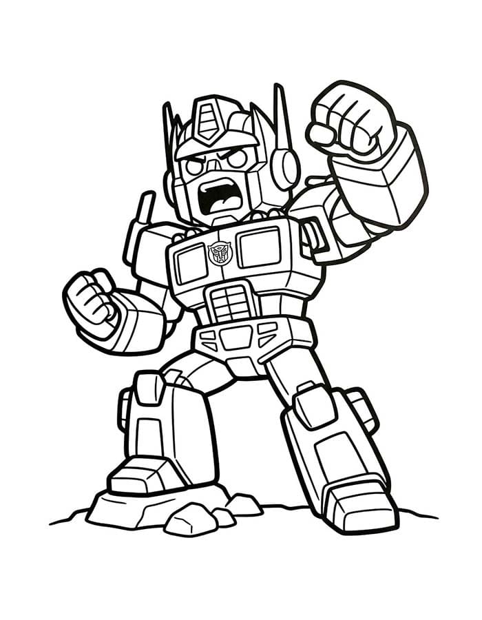 Tekenen Optimus Prime afdrukbaar voor kinderen