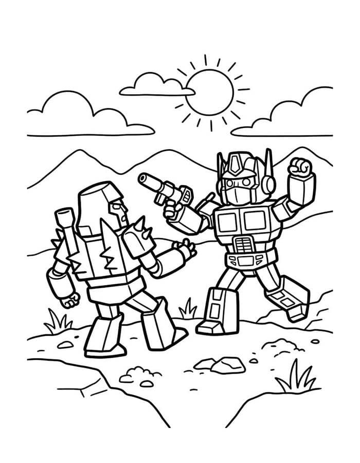 Tekenen Optimus Prime basis