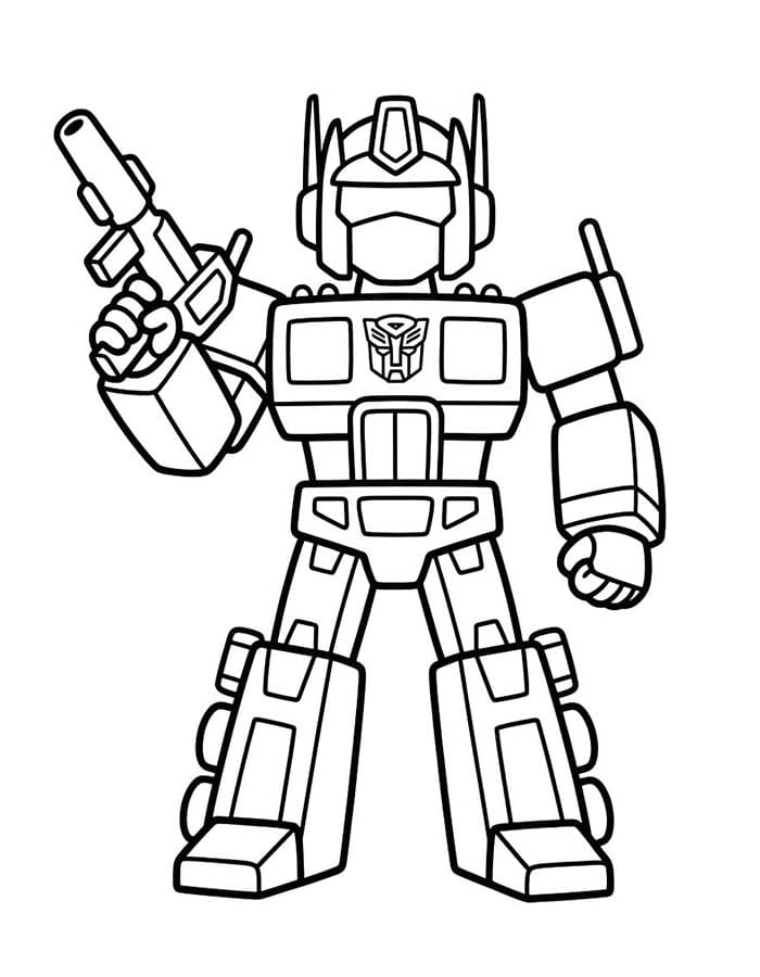 Tekenen Optimus Prime gratis afdrukbaar basis