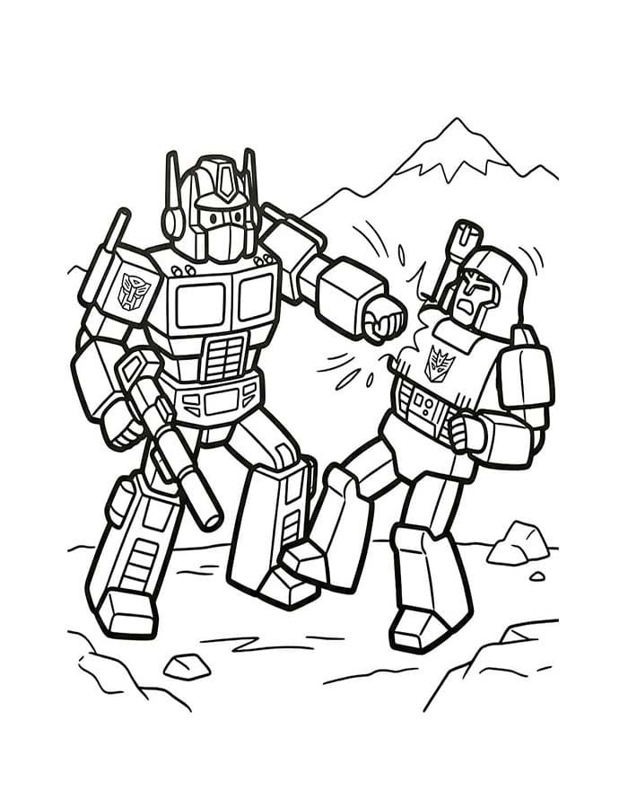 Tekenen Optimus Prime gratis afdrukbaar