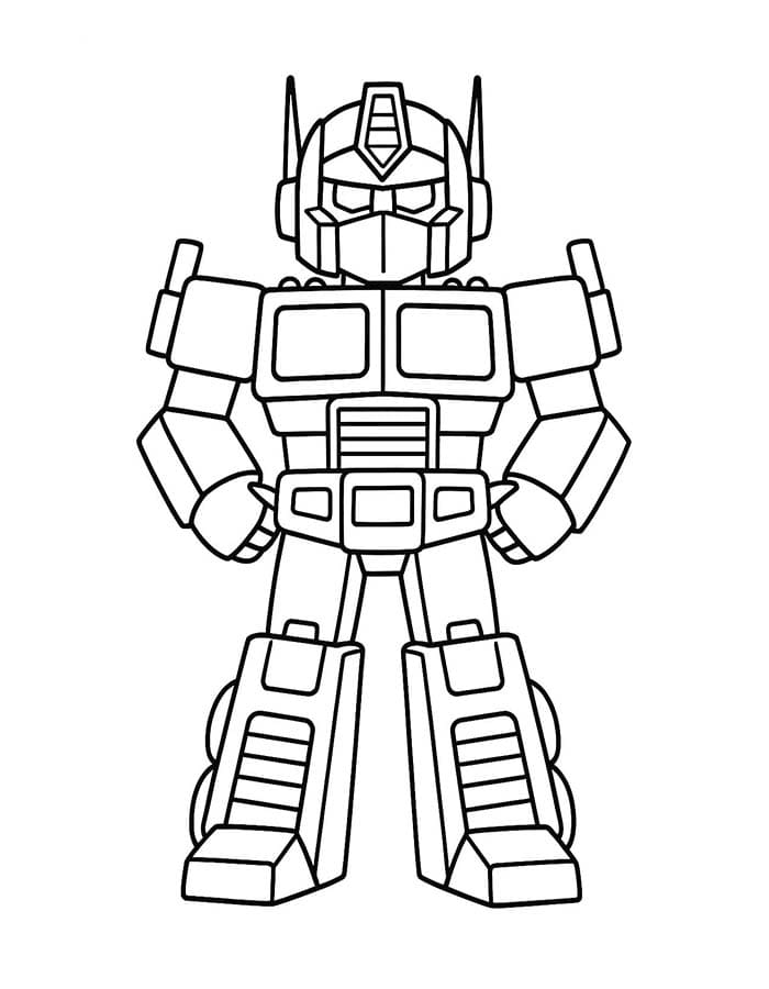 Tekenen Optimus Prime gratis afdrukbaar simpel
