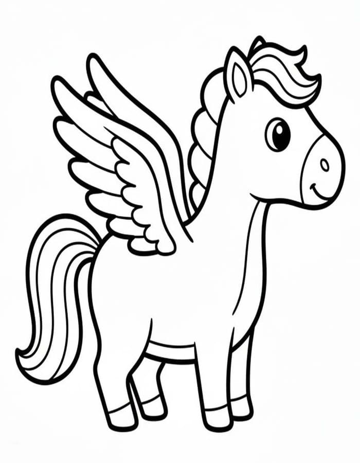 Tekenen Pegasus afdrukbaar