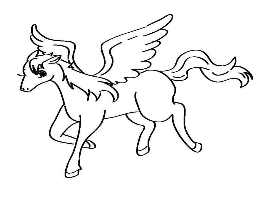 Tekenen Pegasus gratis basis