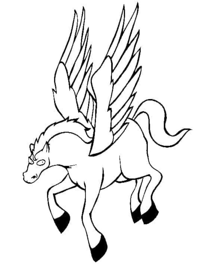 Tekenen Pegasus gratis eenvoudig