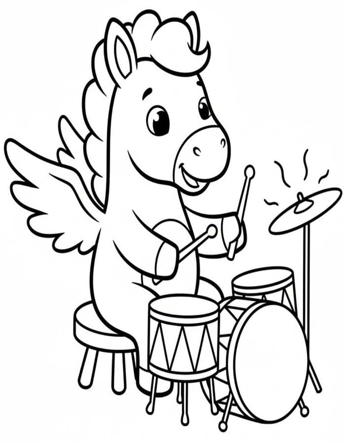 Tekenen Pegasus gratis simpel