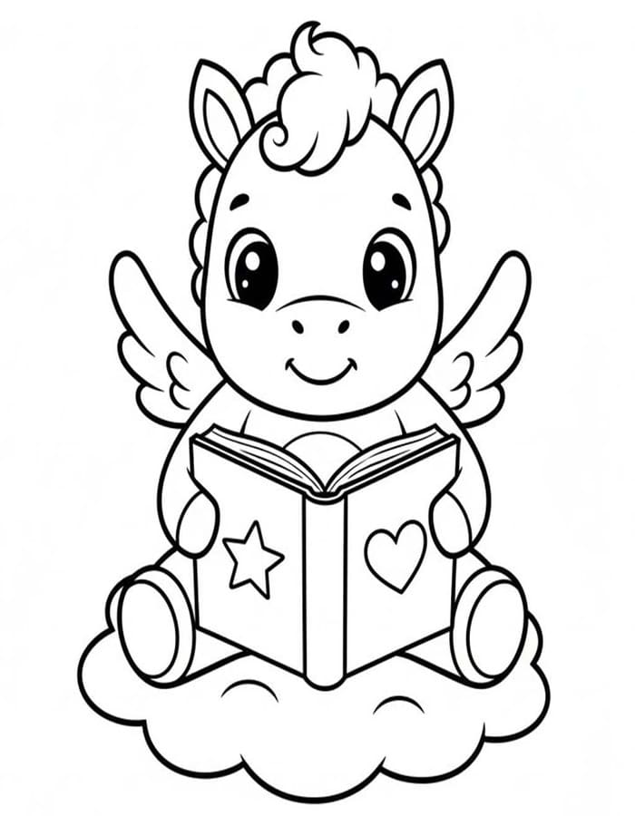 Tekenen Pegasus simpel