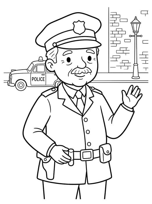 Tekenen Politie simpel