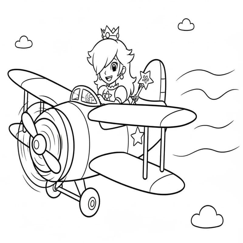 Tekenen Rosalina afdrukbaar basis