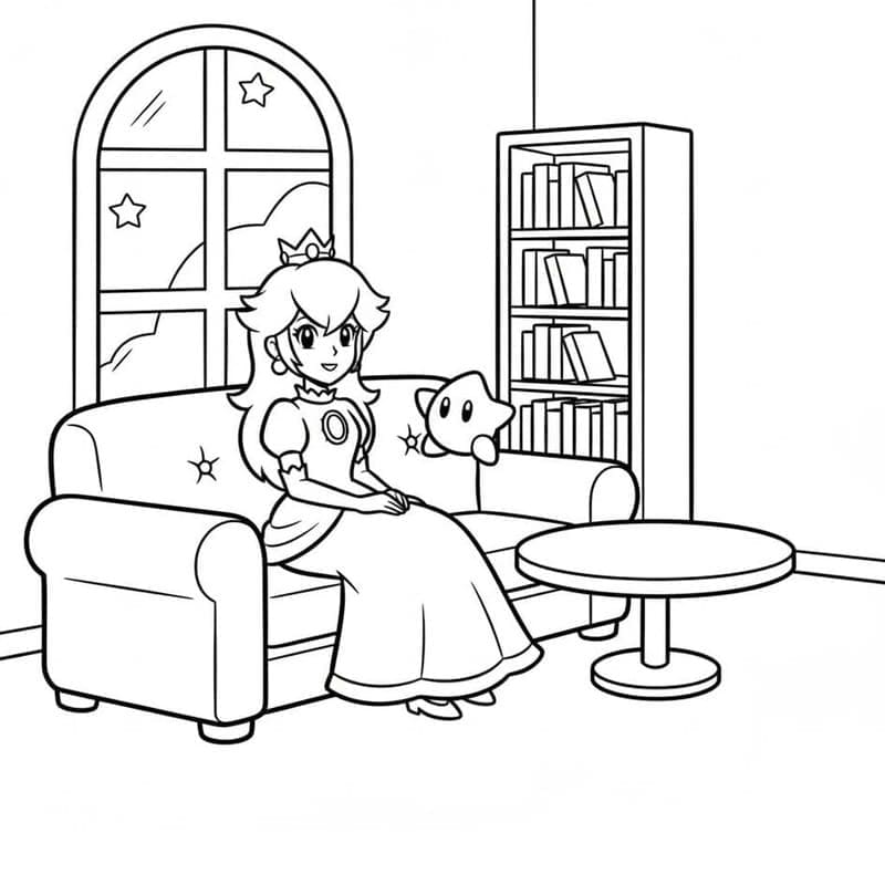 Tekenen Rosalina afdrukbaar eenvoudig
