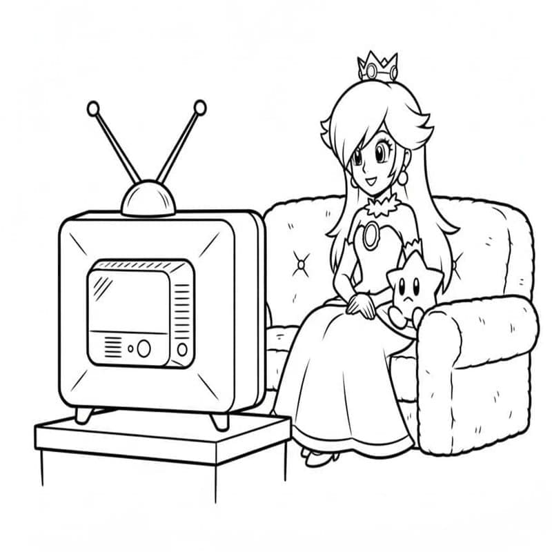 Tekenen Rosalina afdrukbaar simpel