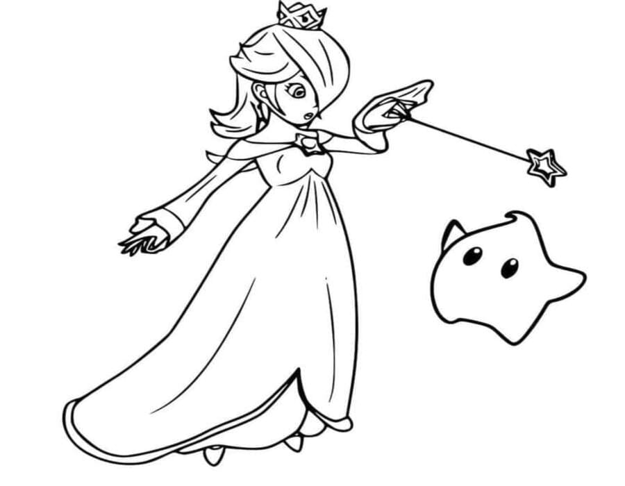 Tekenen Rosalina gratis afdrukbaar basis