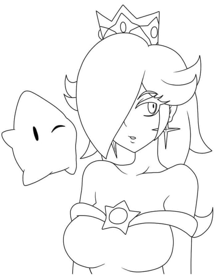 Tekenen Rosalina gratis eenvoudig
