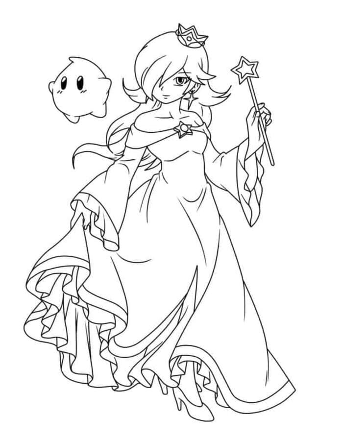 Tekenen Rosalina gratis simpel