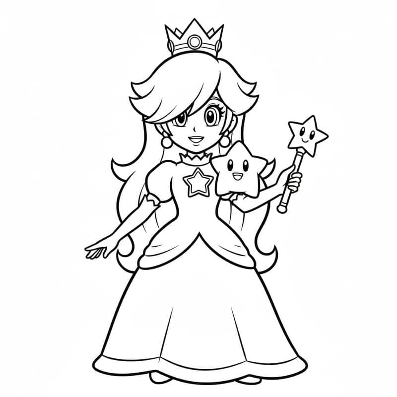 Tekenen Rosalina gratis voor kinderen
