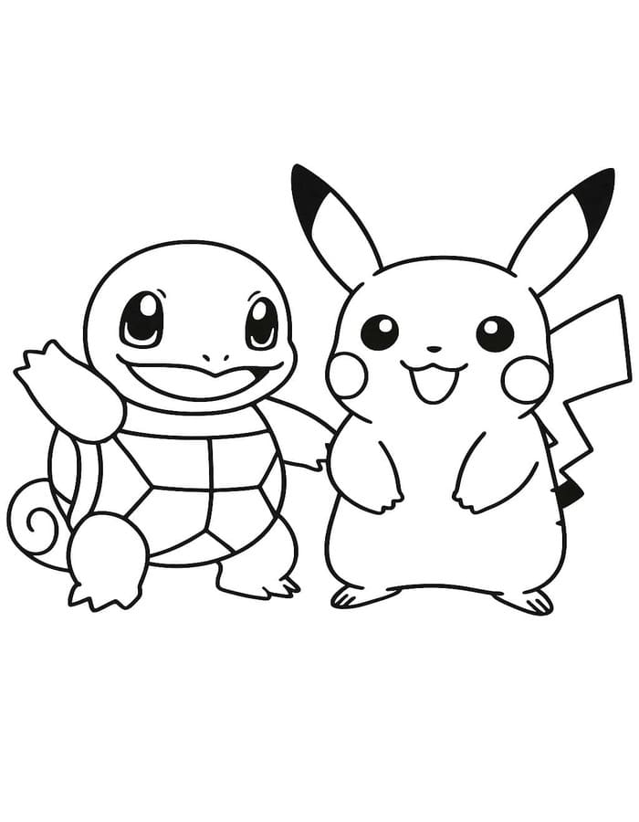 Tekenen Squirtle gratis afdrukbaar basis