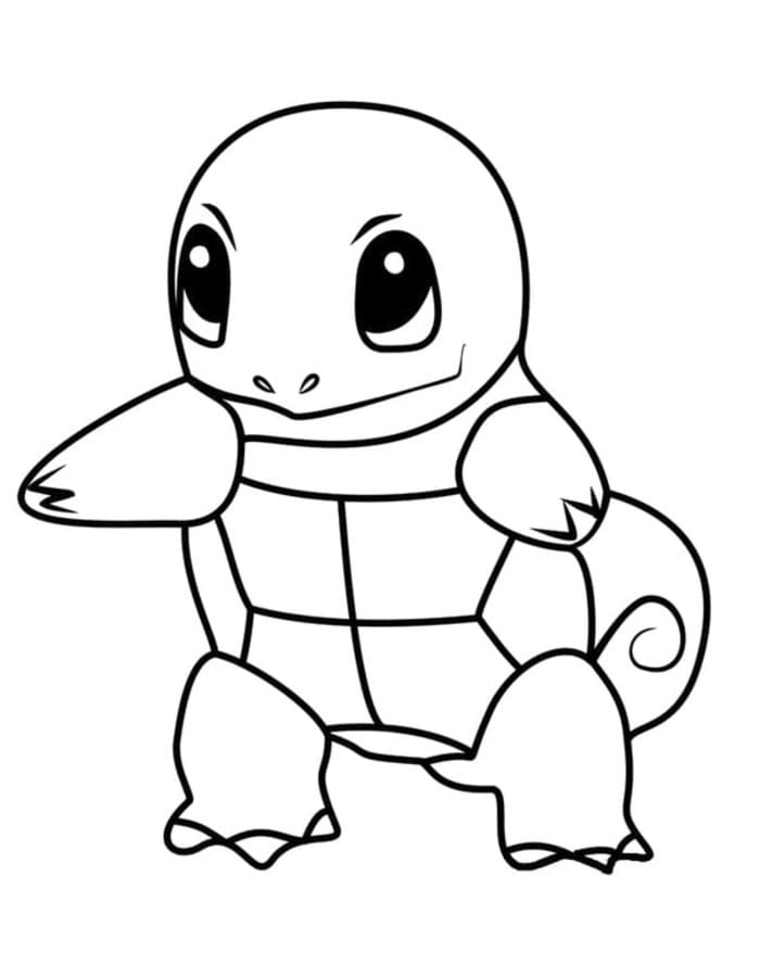 Tekenen Squirtle gratis afdrukbaar