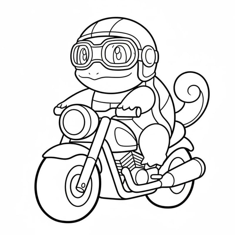 Tekenen Squirtle gratis voor kinderen