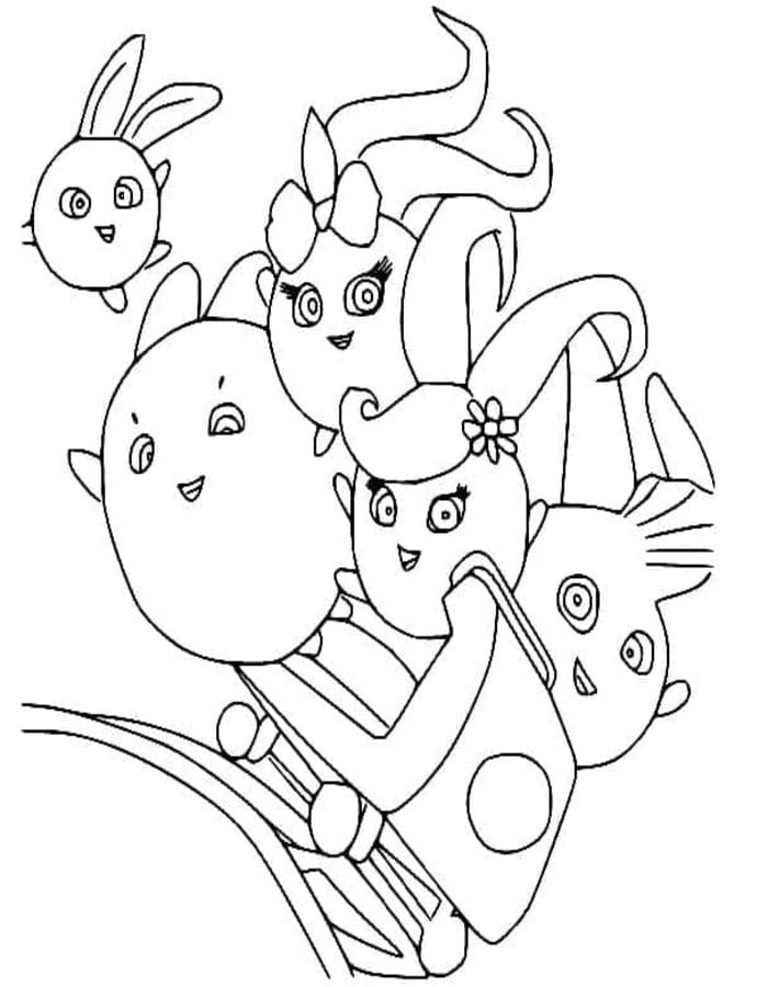 Tekenen Sunny Bunnies gratis afdrukbaar eenvoudig