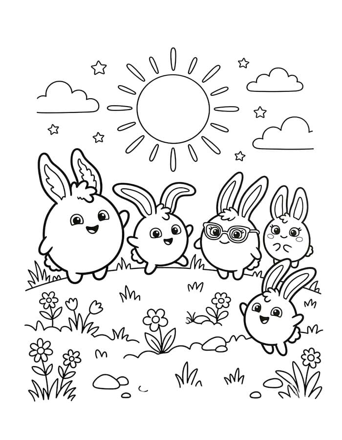 Tekenen Sunny Bunnies gratis voor kinderen