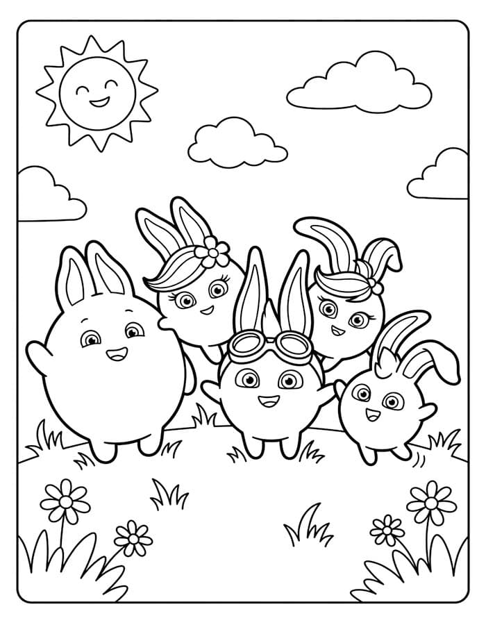 Tekenen Sunny Bunnies voor kinderen