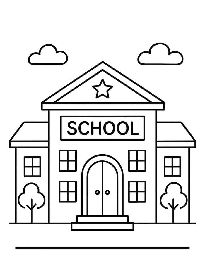 Tekenen Terug naar school gratis afdrukbaar