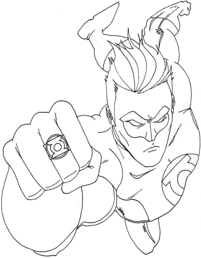 Afbeelding Green Lantern afdrukbaar