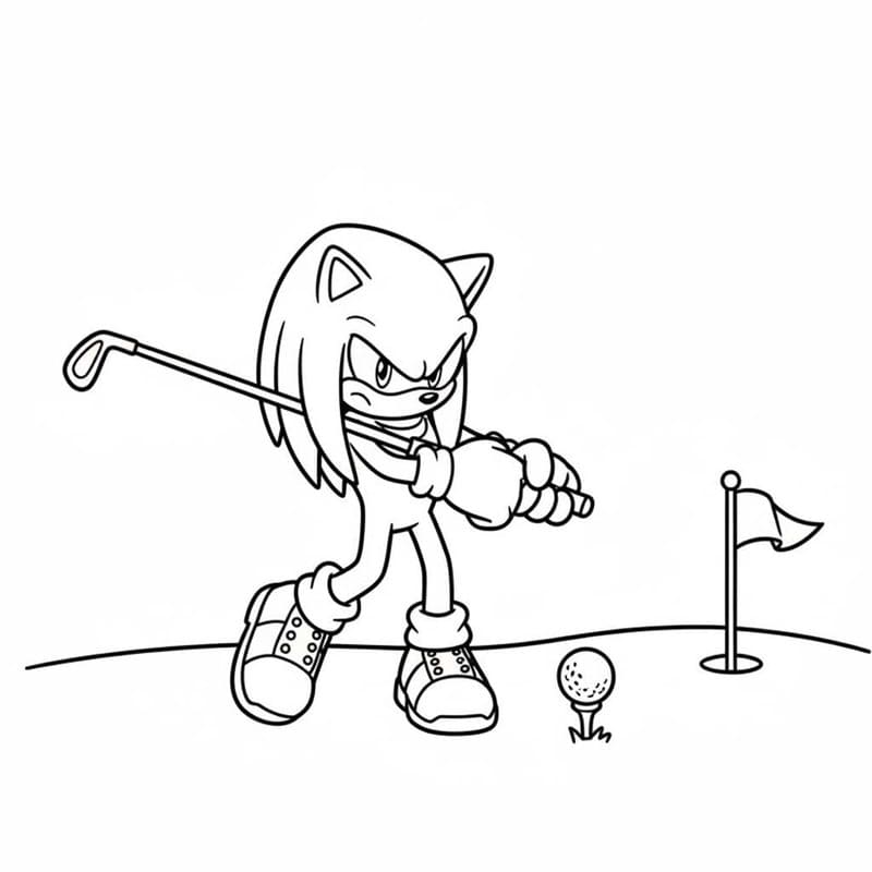 Afbeelding Knuckles gratis afdrukbaar