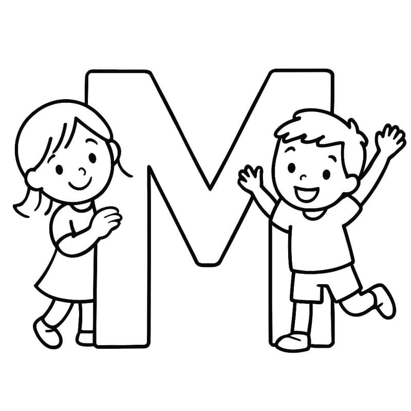 Afbeelding Letter M printbaar