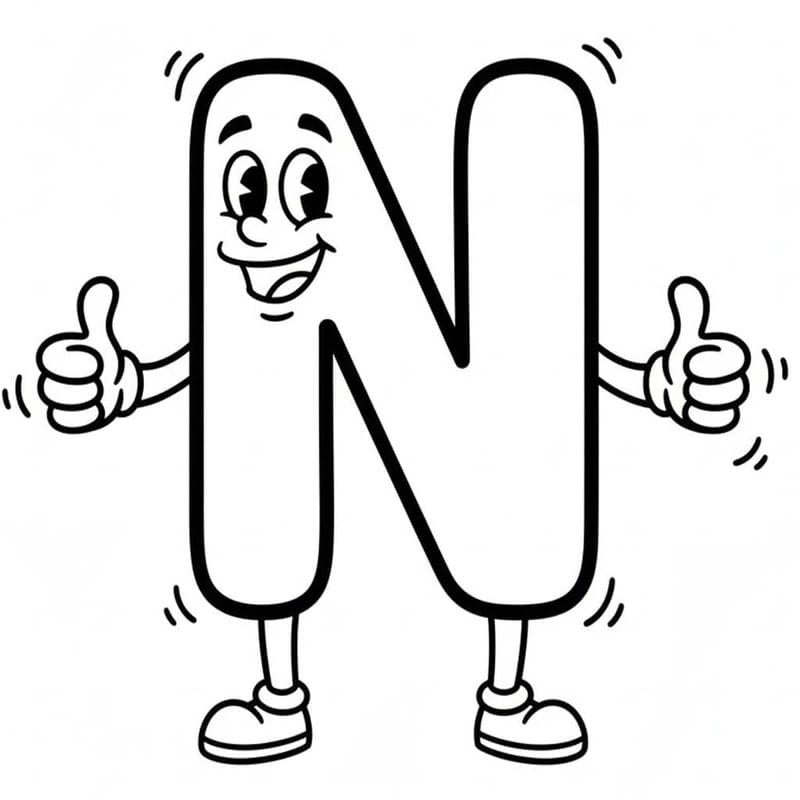Afbeelding Letter N gratis