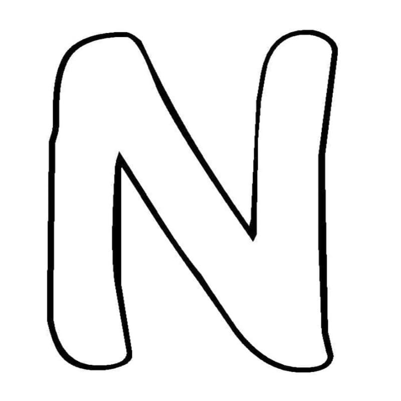 Afbeelding Letter N printbaar