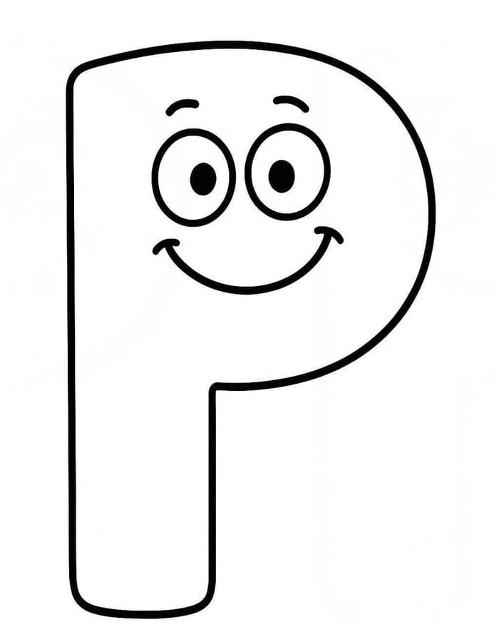 Afbeelding Letter P printbaar
