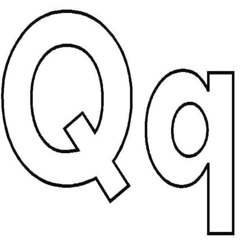 Afbeelding Letter Q gratis afdrukbaar