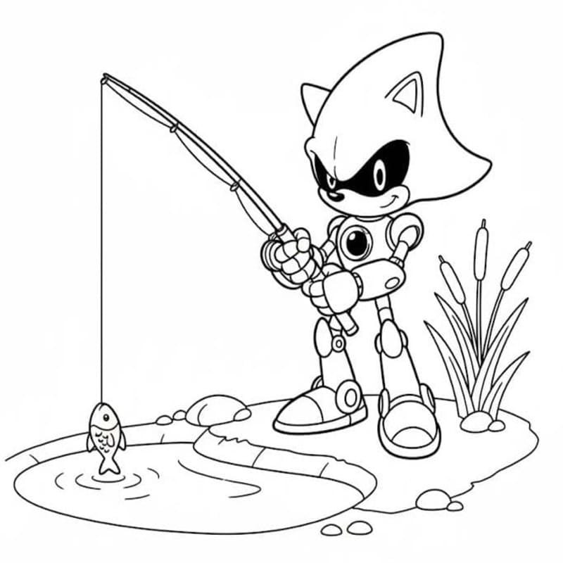 Afbeelding Metal Sonic gratis afdrukbaar