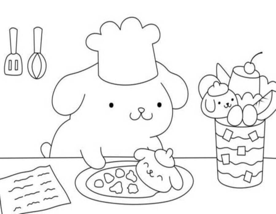Afbeelding Pompompurin printbaar