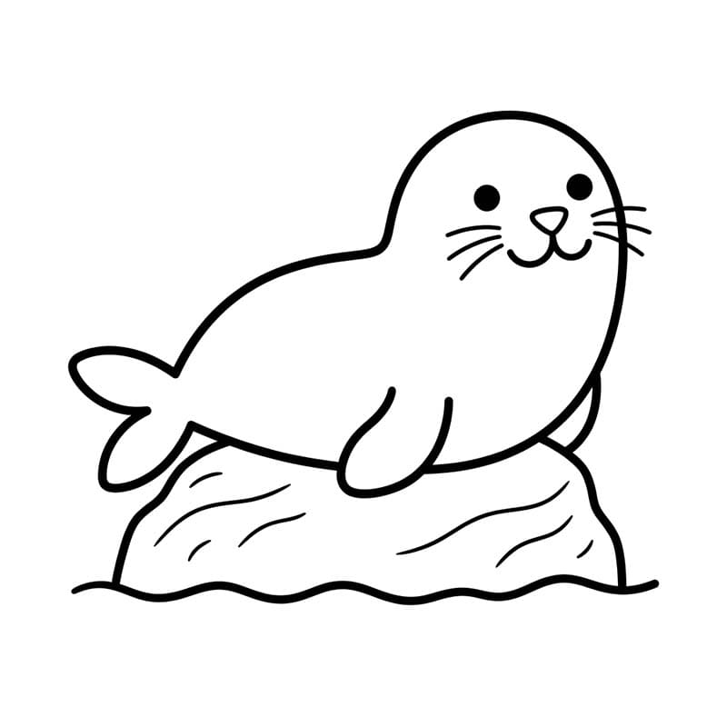 Afbeelding Zeehond printbaar