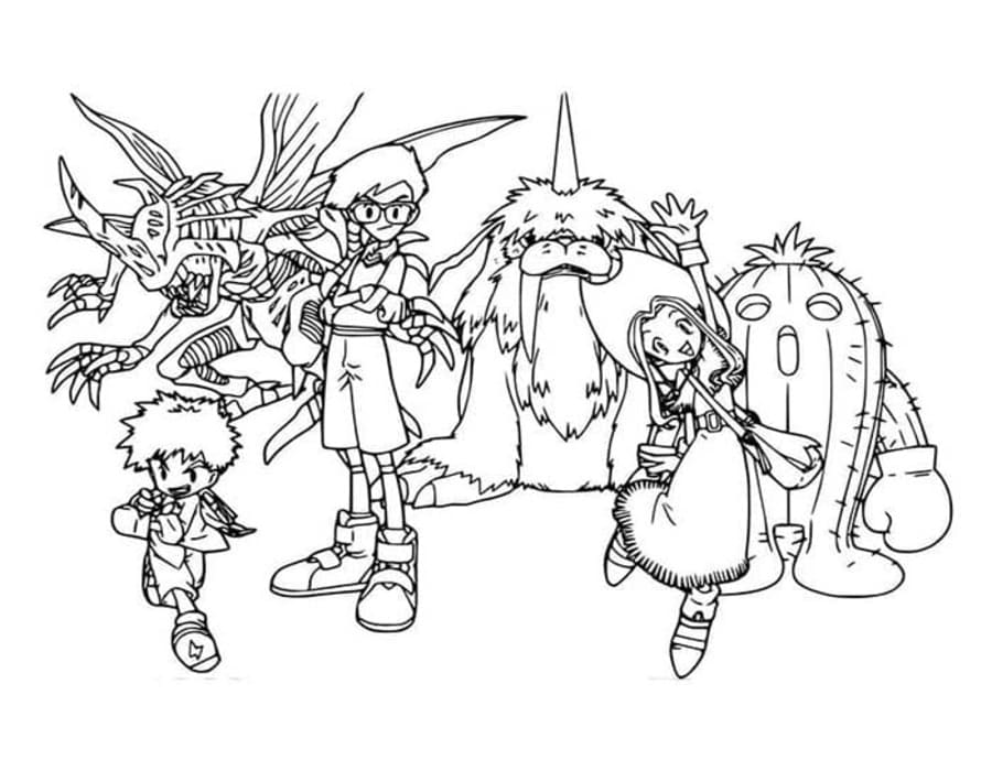 Digimon gratis afdrukbaar voor kinderen