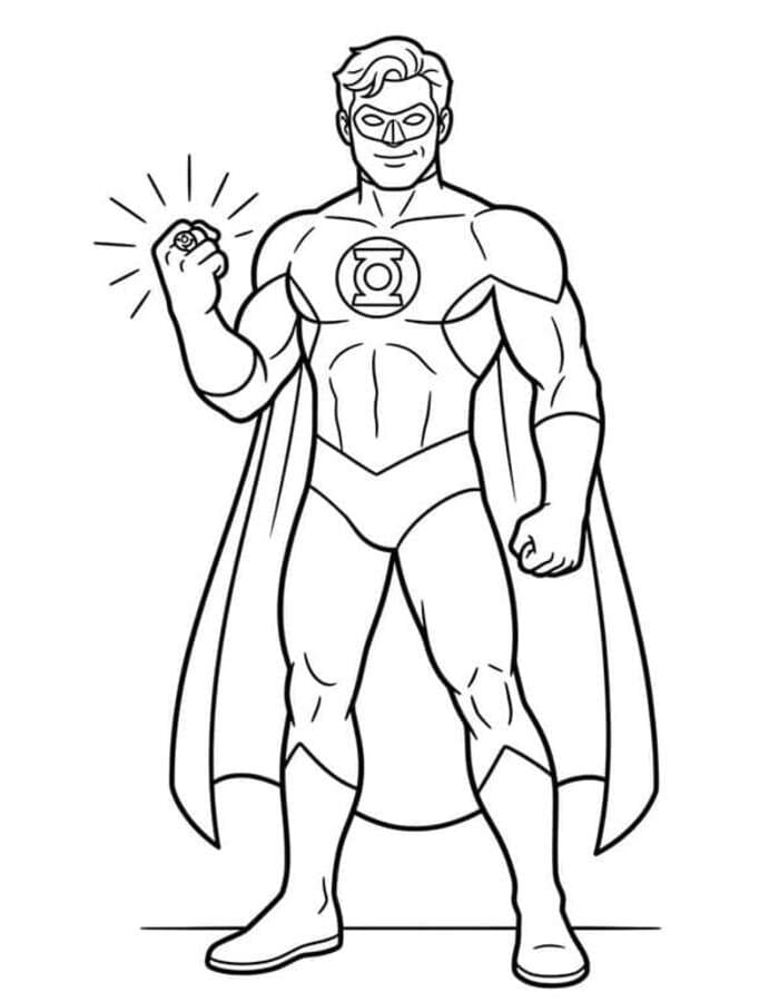 Green Lantern afdrukbaar eenvoudig