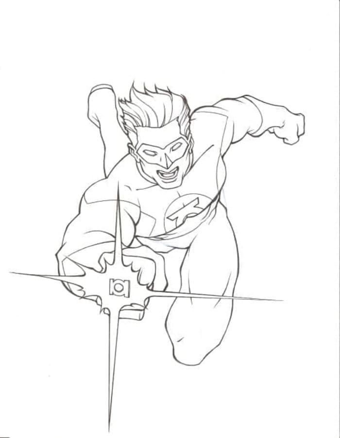 Green Lantern afdrukbaar simpel