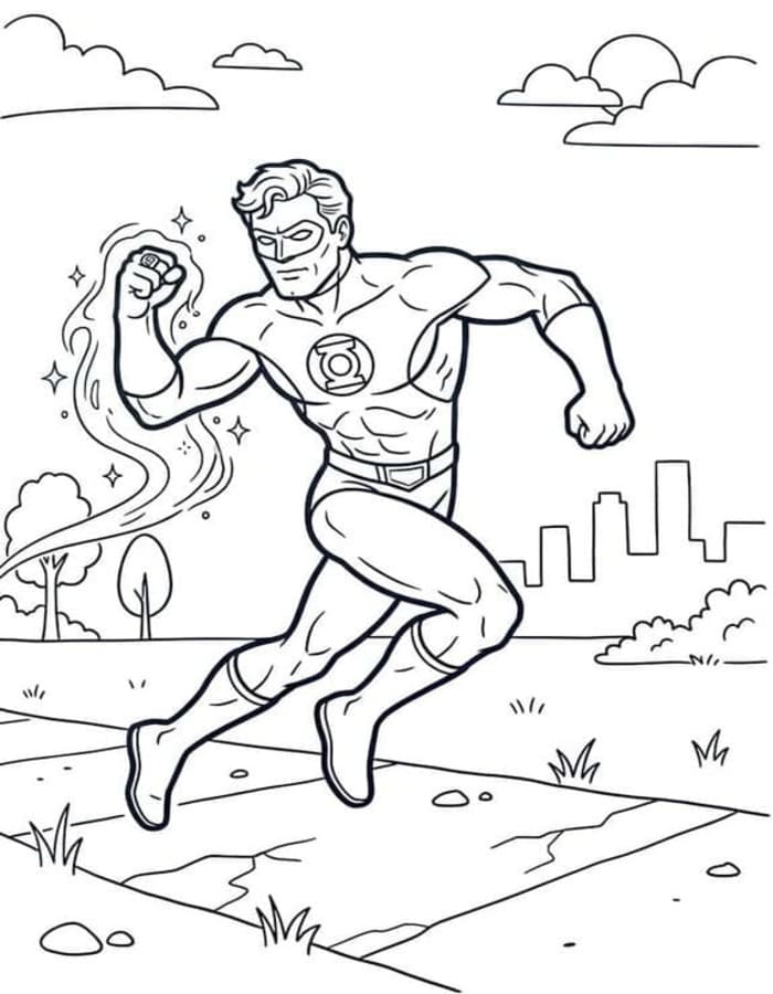 Green Lantern afdrukbaar voor kinderen