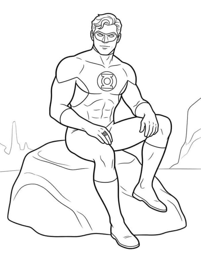 Green Lantern gratis afdrukbaar basis