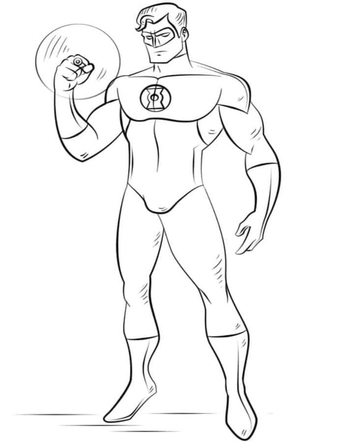 Green Lantern gratis afdrukbaar simpel