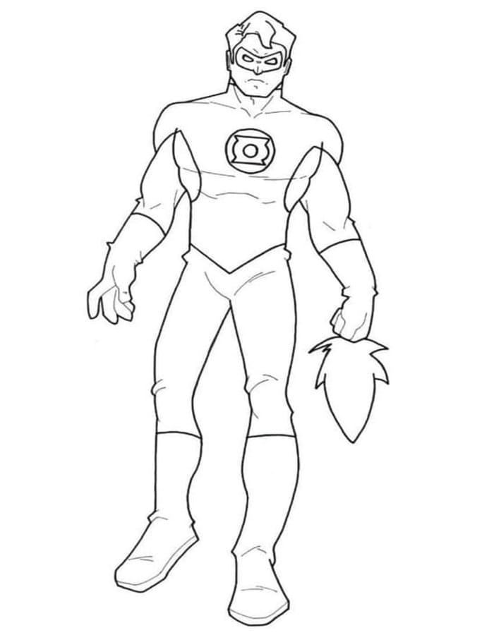 Green Lantern gratis afdrukbaar voor kinderen